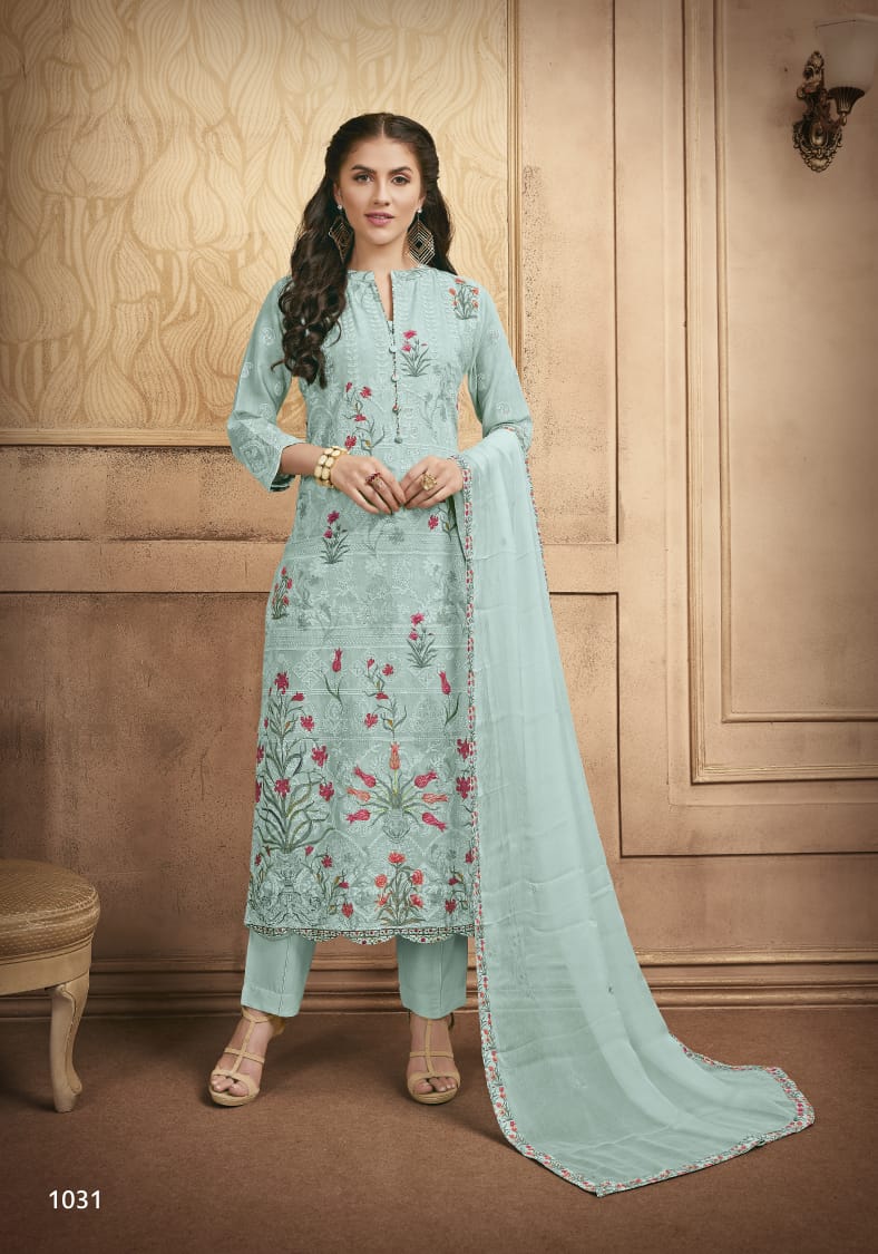 Fida Roohani Cotton Silk With Embroidery Salwar Kameez Collection Wholesale Dealer Online Shopping In Surat