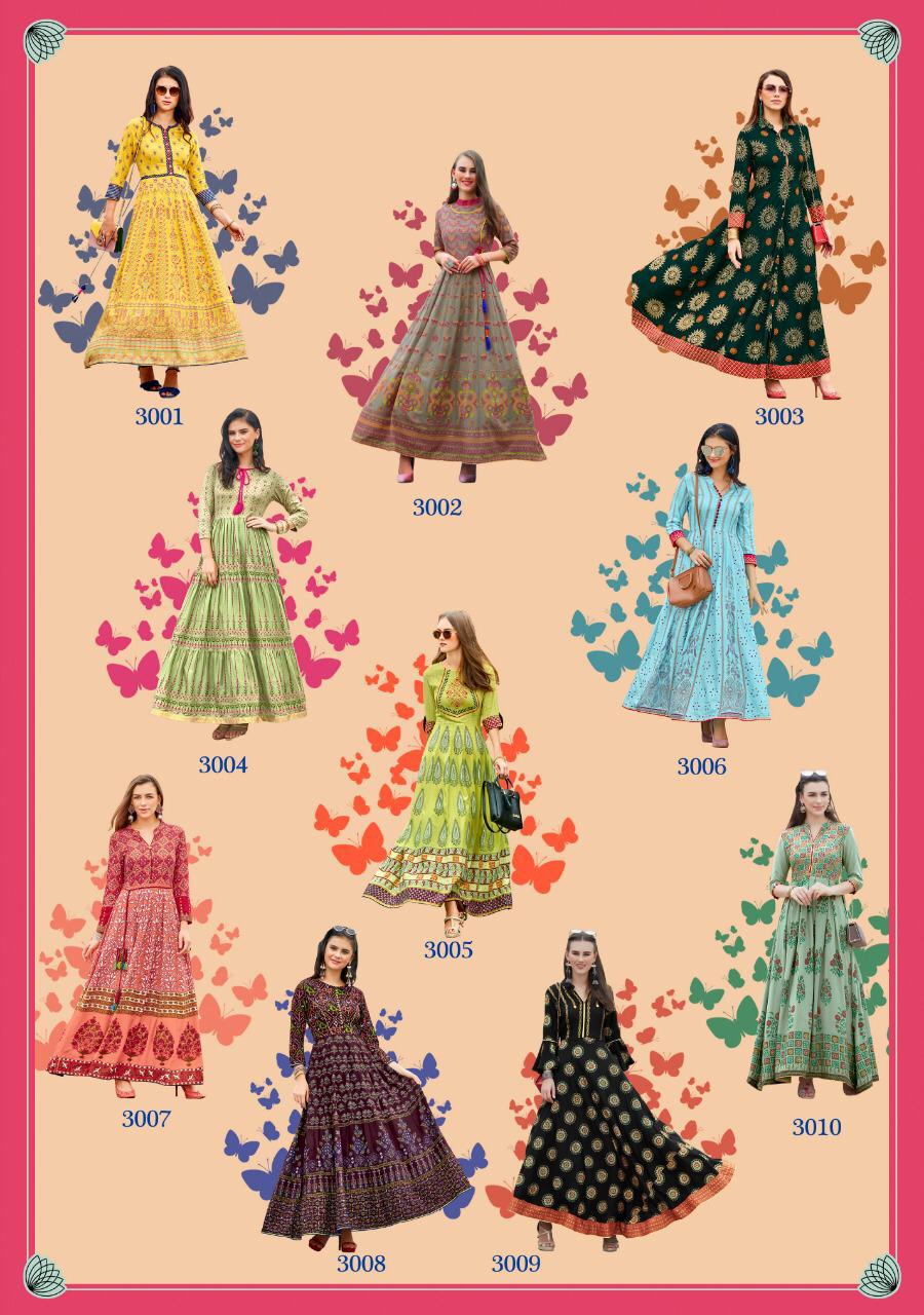 Kajal Style Colorbar Vol 3 Rayon Fancy Colourfull Kurtis Wholesale Rate Supplier