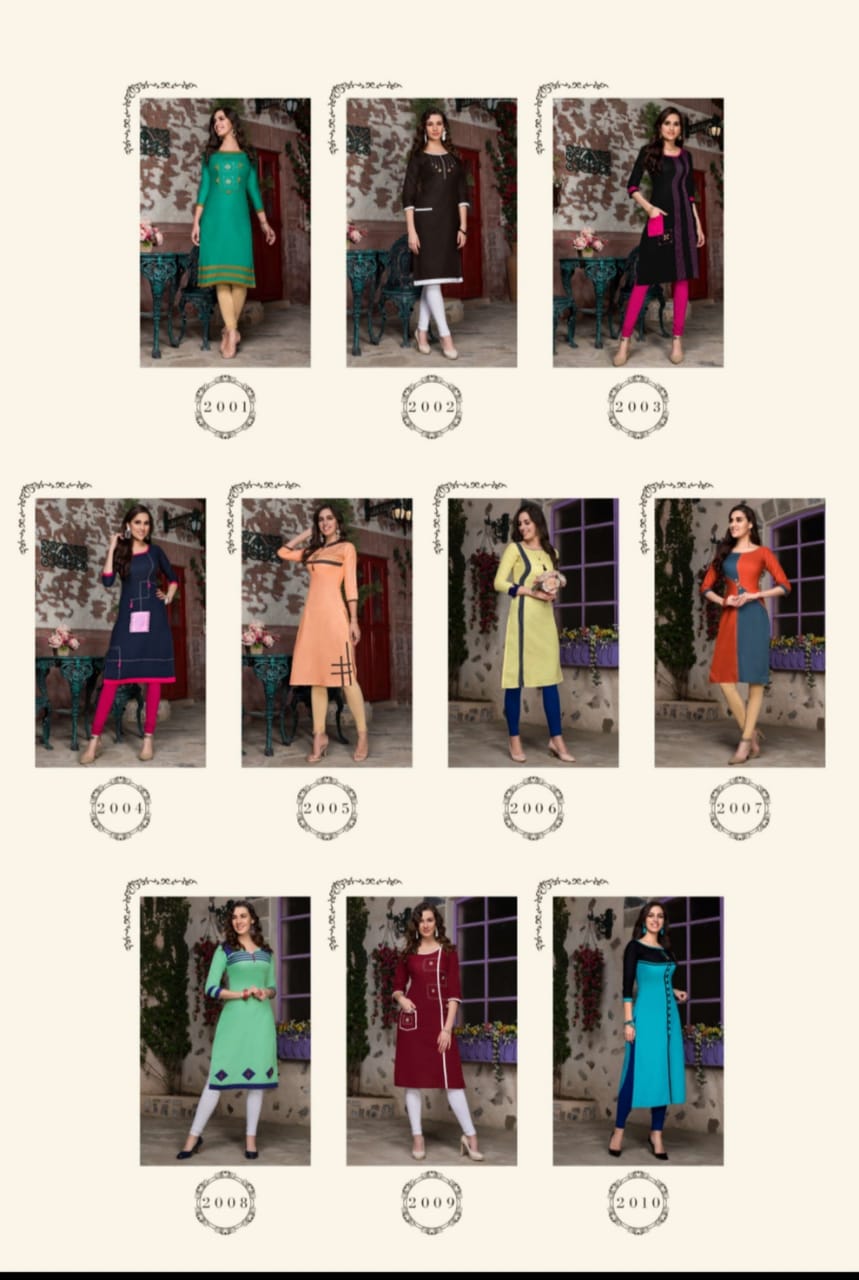Manisha Fashion Manushi Vol 2 Summer Cotton Straight Kurti Collection Surat Wholesale Supplier