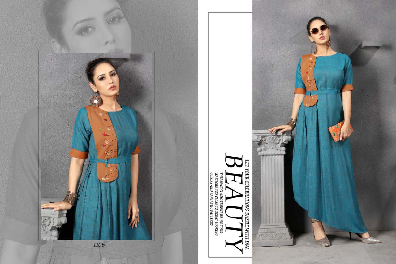 Gallberry Calla Lily Two Tone Reyon Fancy Designer Kurti Collection Wholesale Manufacturer Dealer At Surat