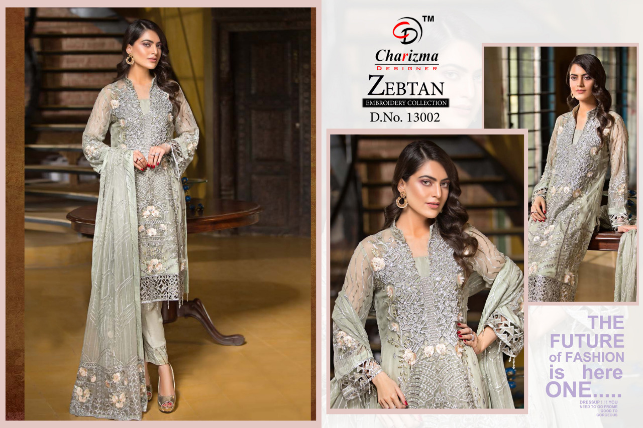 Charizma Zebtan Embroidered Heavy Georgette Pakistani Salwar Suit Wholesale Supplier Online Shopping In Surat