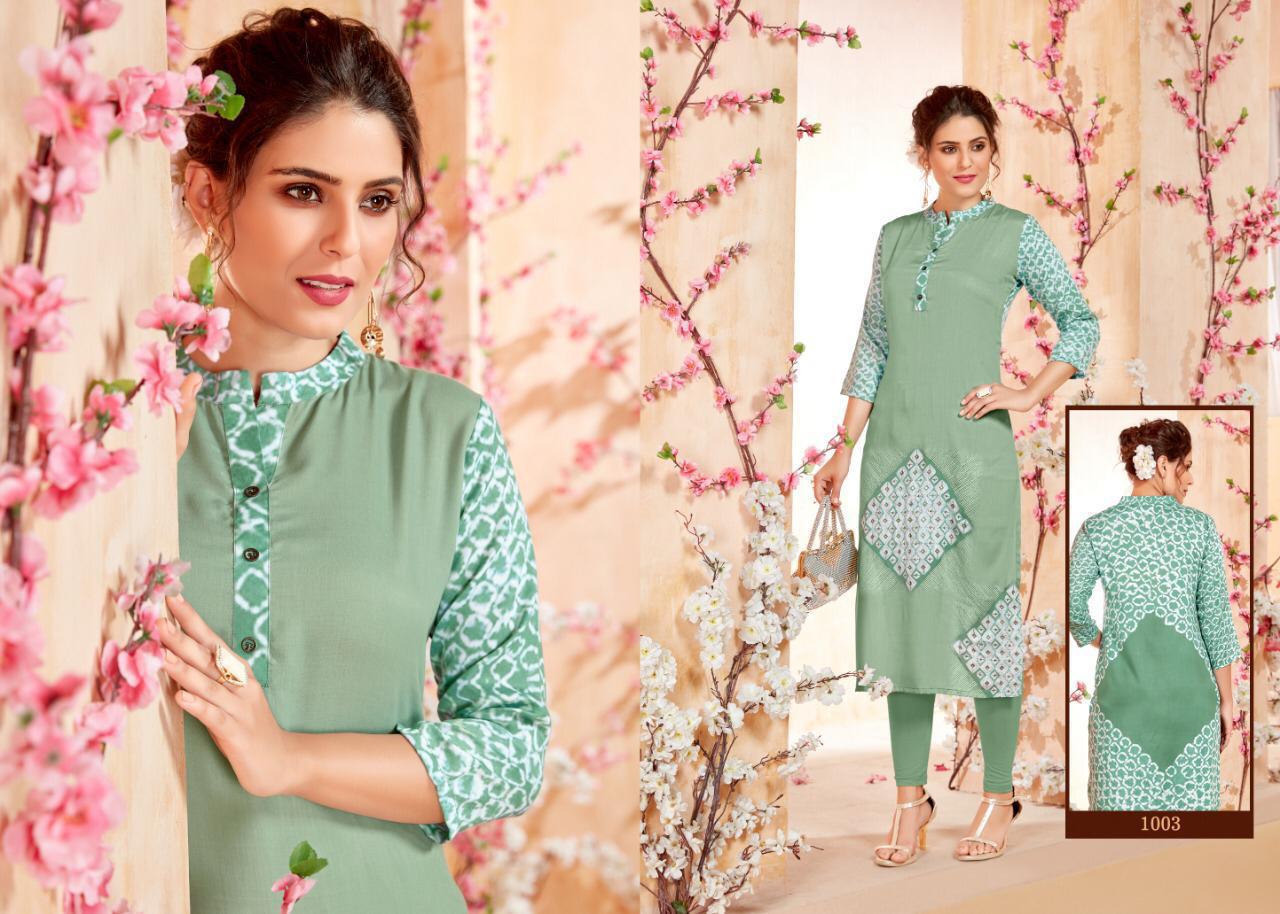 Dove Present Sweety Fashion Exclusive Cotton Satin Digital Printed Kurti Cataloge Wholesale Cheapest Price In Surat