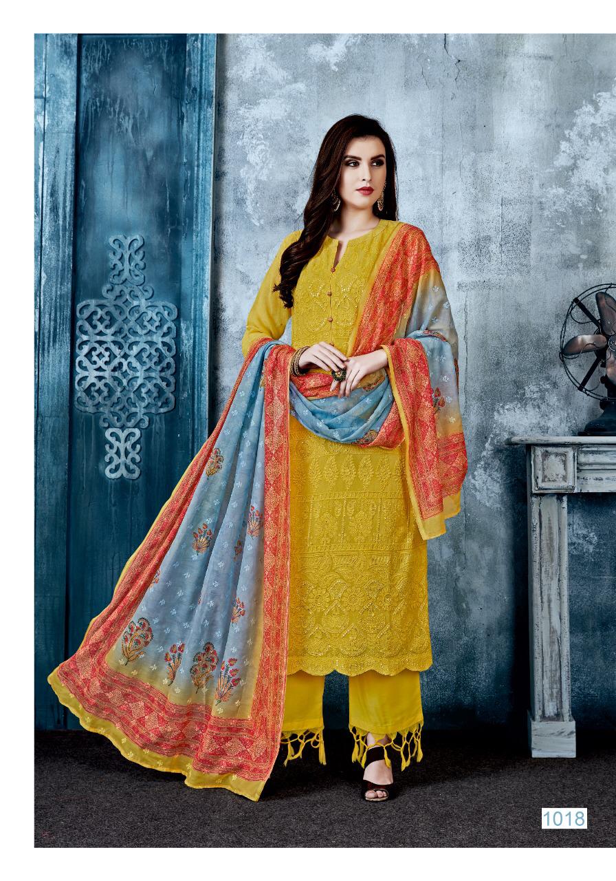 Sri Majesty Viscose Georgette Unstich Salwar Kameez Cataloge Wholesale Supplier Online Shopping Buy From Surat