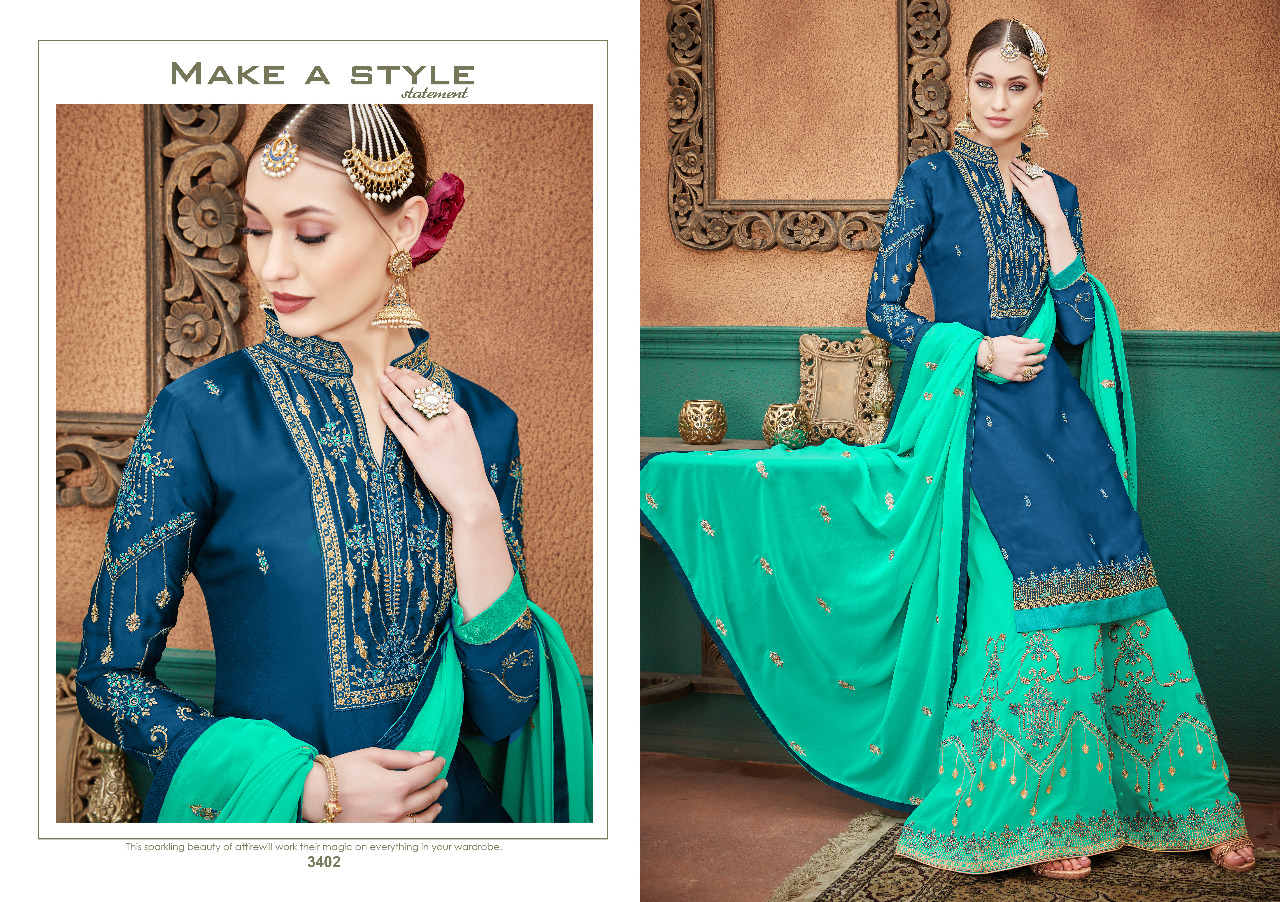 Lavli Fashion By Zarina Satin Georgette Pakistani Salwar Suit Wholesale Supplier Manufacturer In Surat