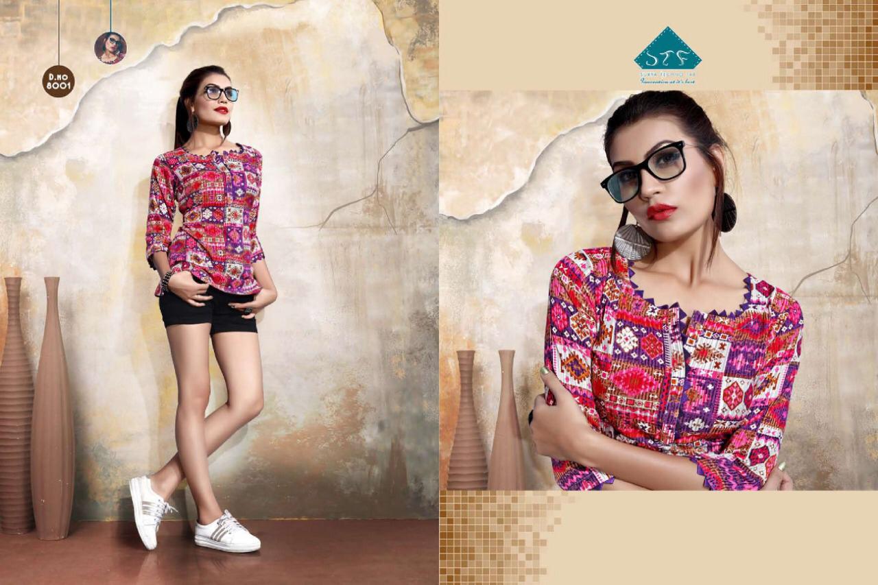 Stf By Pretty Girl Vol 9 Airjet Reyon Short Top Cataloge Wholesale Supplier Manufacturer In Surat Textile