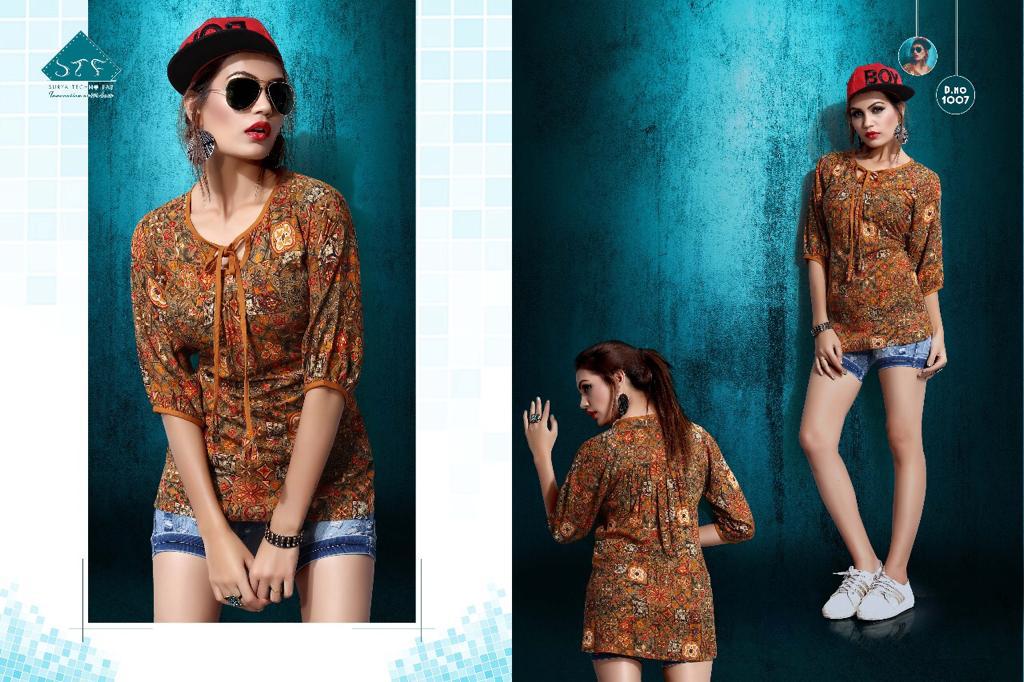 Stf By Pretty Girl Vol 9 Airjet Reyon Short Top Cataloge Wholesale Supplier Manufacturer In Surat Textile
