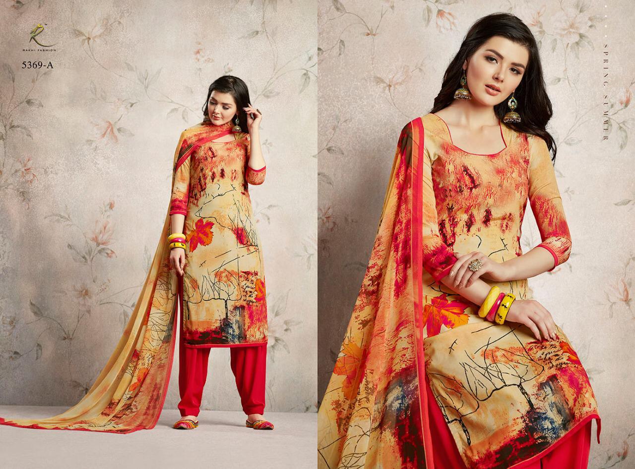 Rakhi Candy Long Suits Crape Prints Salwar Kameez Wholesale Rate