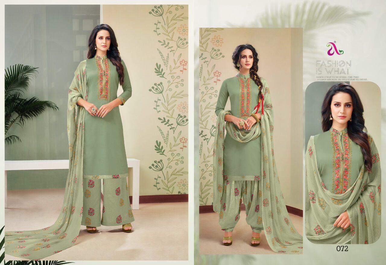 Angroop Rhoma Cotton Self Embroidery Rakhi Special Suits Collection Wholesale Rate
