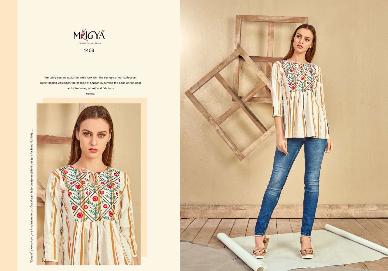 Mrigya Flora Vol 2 Catalogue Exclusive Cotton Short Tops Wholesale Collection Supplier From Surat