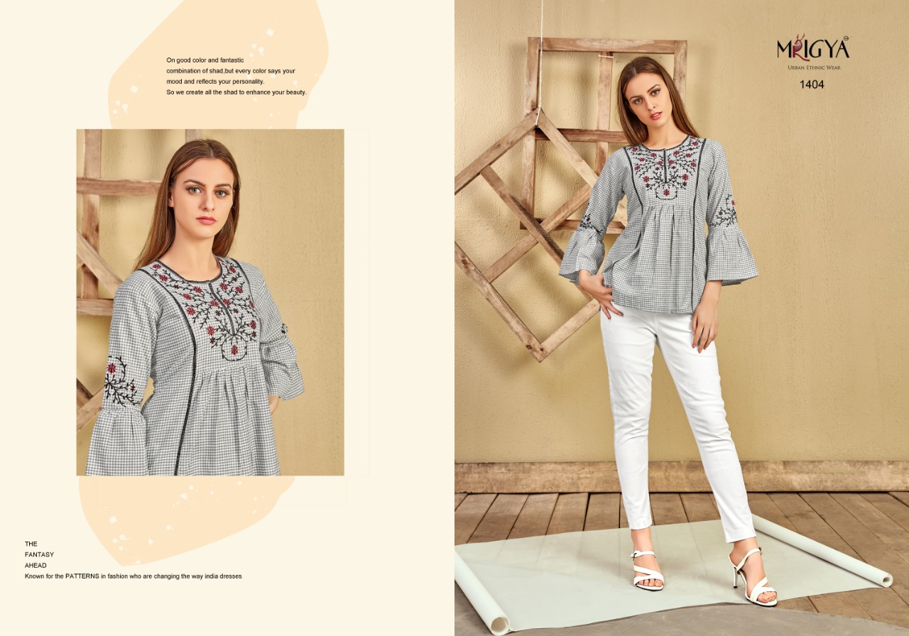 Mrigya Flora Vol 2 Catalogue Exclusive Cotton Short Tops Wholesale Collection Supplier From Surat