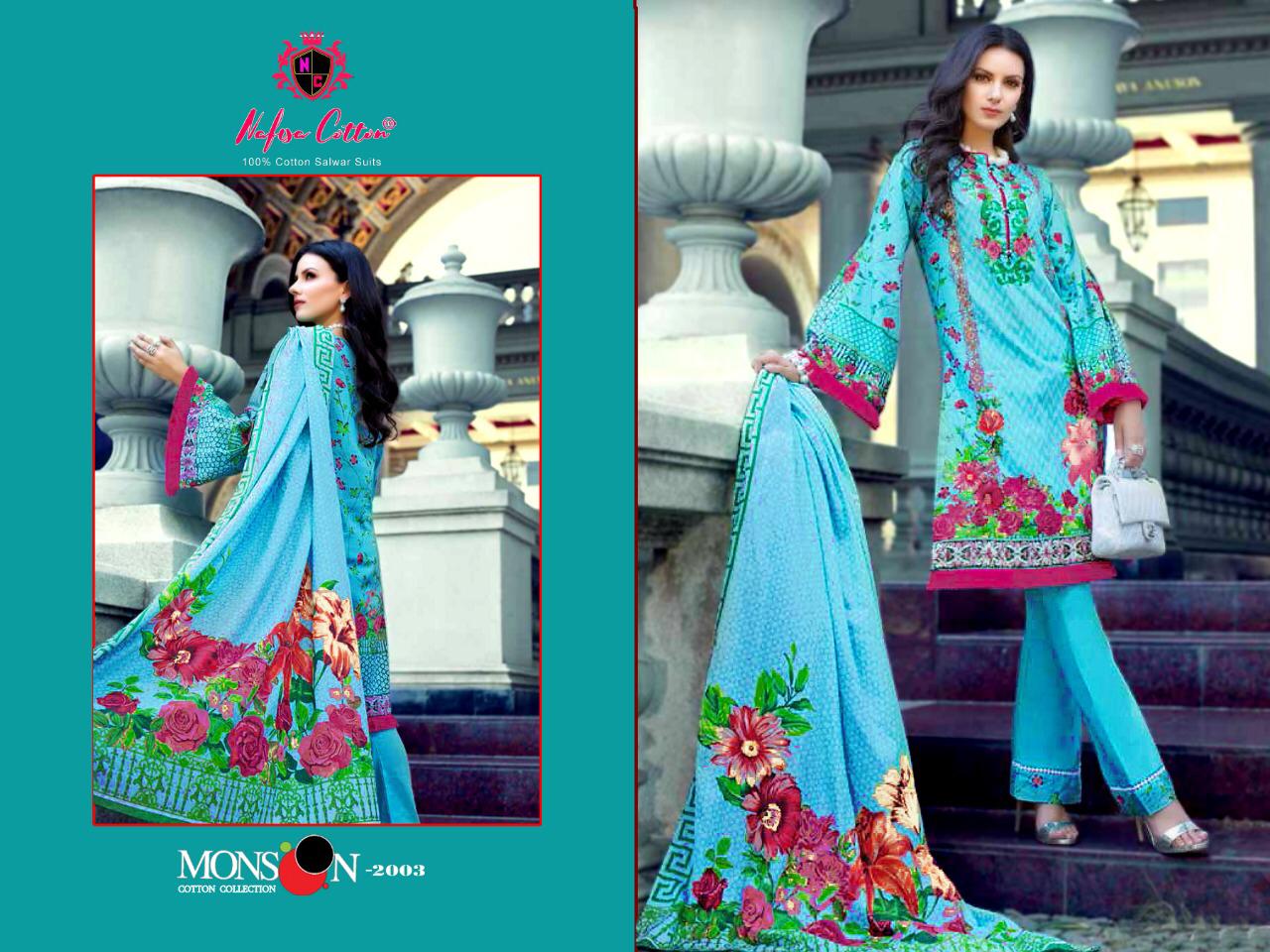 Nafisa Cotton Monsoon Vol 2 Catalogue Wholesale Pakistani Formal Wear Suits Collection Wholesale Rate Supplier Online Surat