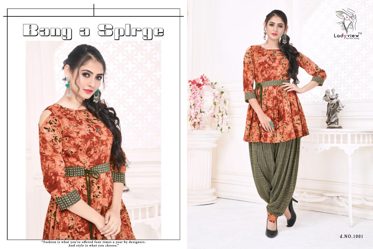 Lady View Patiyala Nx Catalogue Rayon Kurtis With Bottom Set Wholesale Rates From Surat