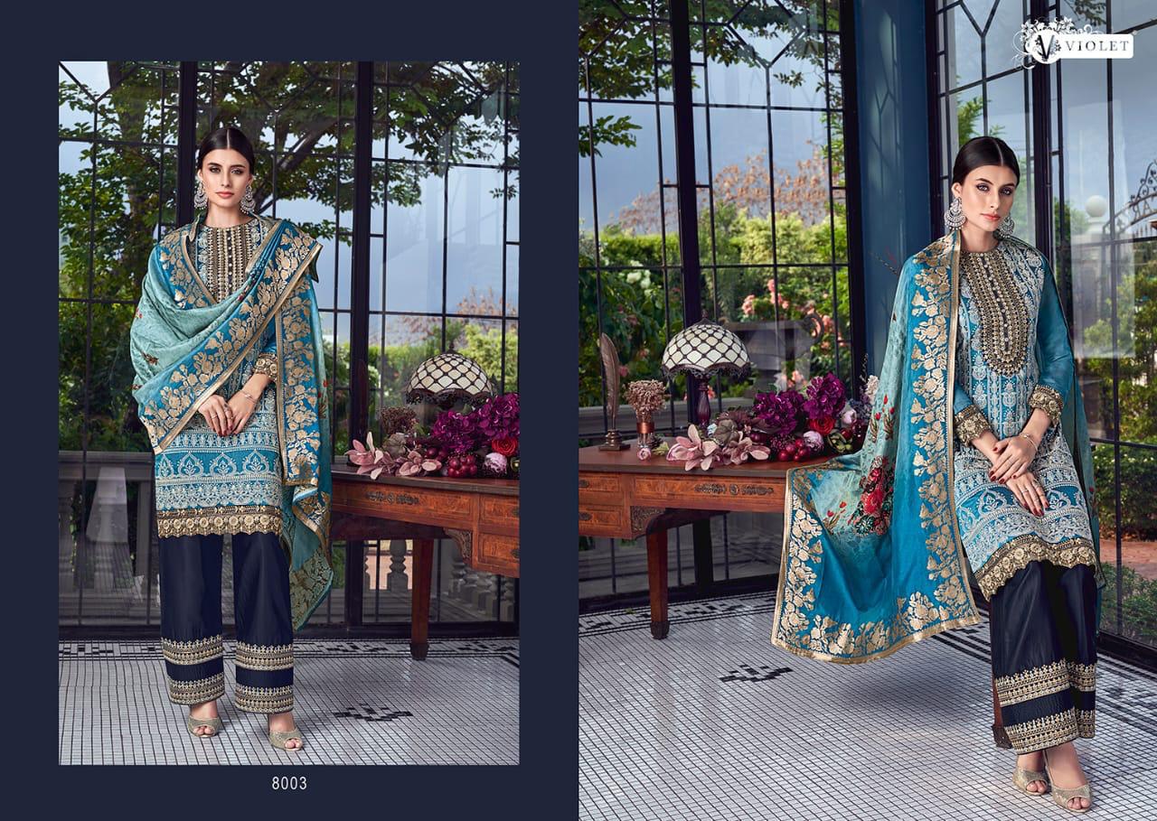 Swagat Violet Sezane 8001-8009 Series Exclusive Bridal Wear Collection Wholesale Rates Supplier From Surat