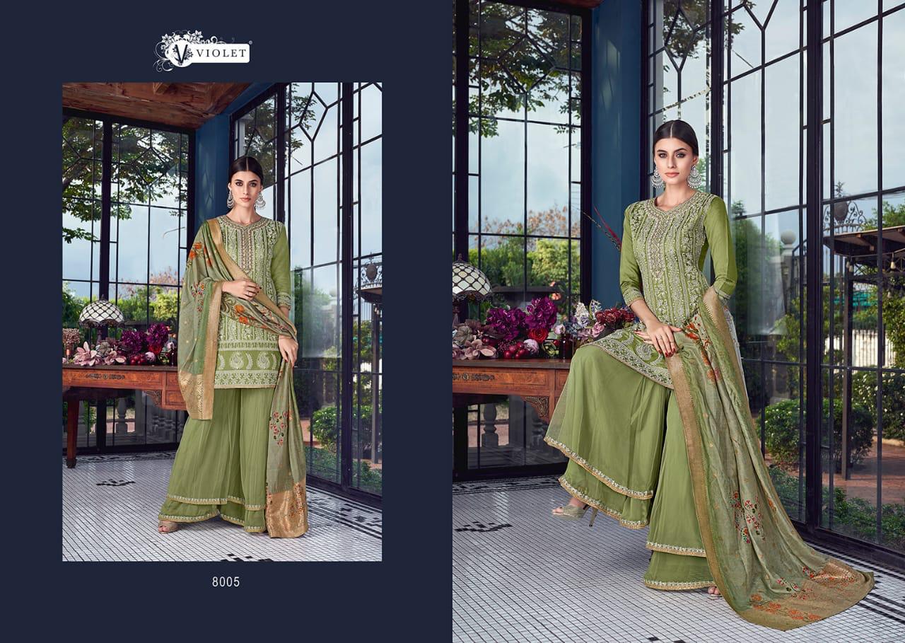 Swagat Violet Sezane 8001-8009 Series Exclusive Bridal Wear Collection Wholesale Rates Supplier From Surat