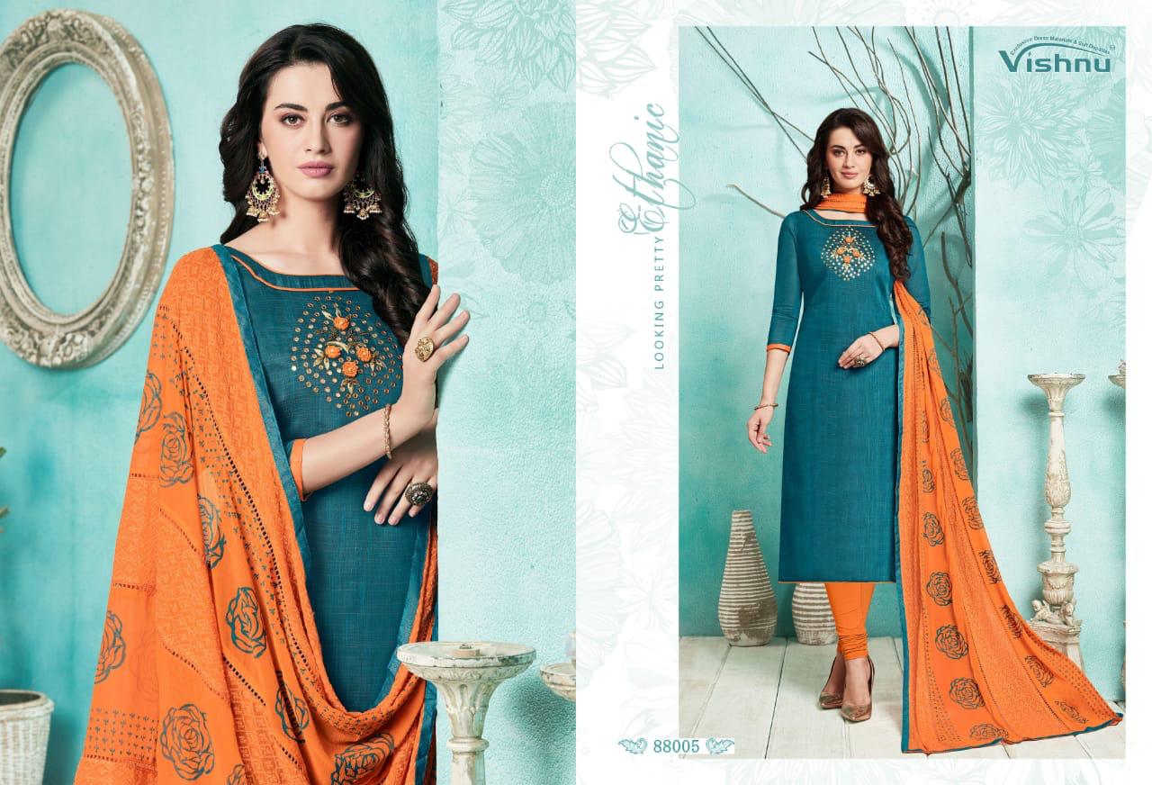 Vishnu Impex Noureen Vol 7 Catalogue Model Silk Pettern Dress Material Wholesale Collection At Surat