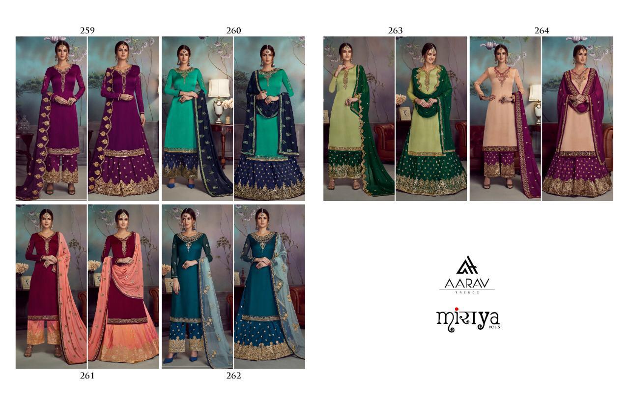 Aarav Trendz Miraya Vol 5 Catalogue Exclusive Party Wear Heavy Georgette Salwar Kameez Collection From Surat