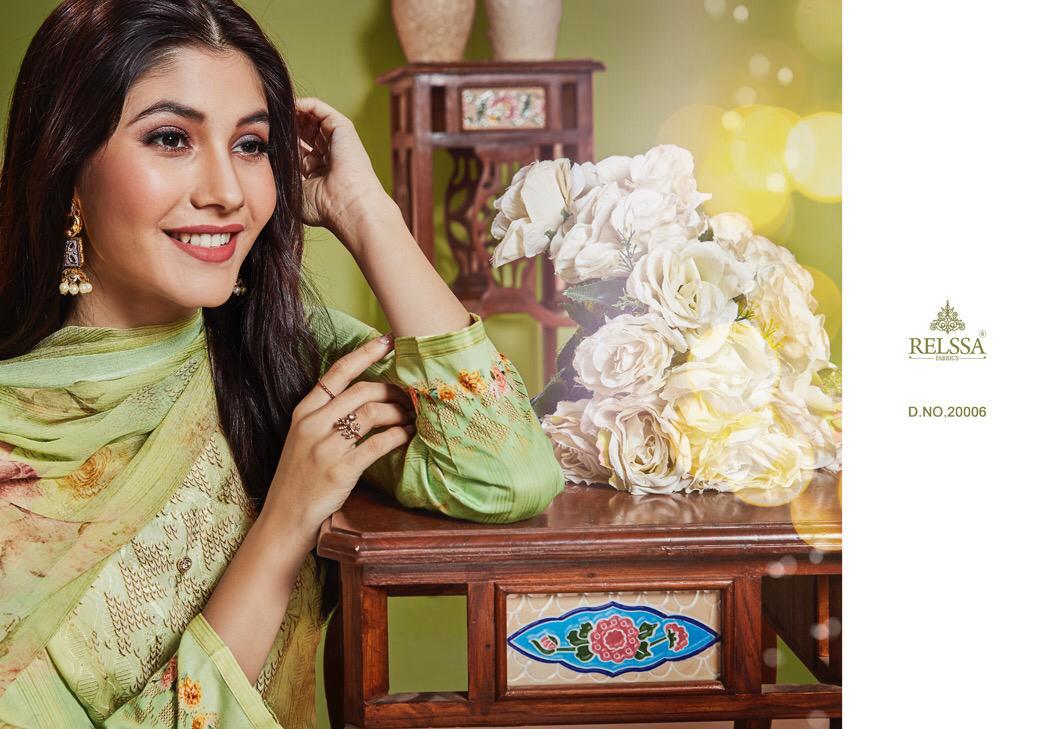 Relssa Sajjan Kanak Catalogue Pure Cotton Silk Embroidery Work Salwar Suits Collection Wholesale Dealer At Surat
