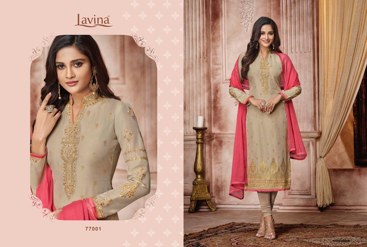 Lavina Vol 77 By Lavina Wholesale Banarasi Jequard Suits Collection Online Surat
