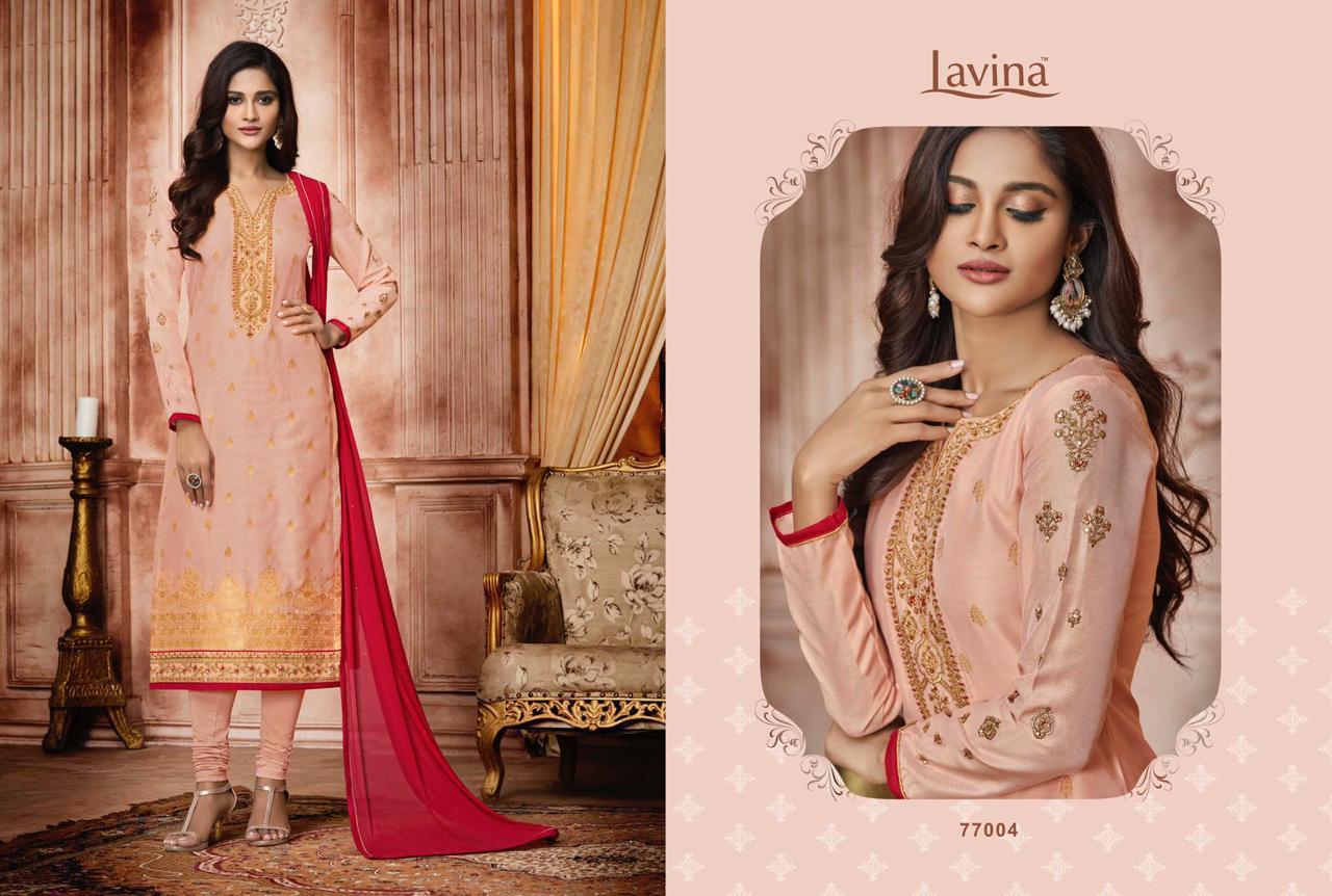 Lavina Vol 77 By Lavina Wholesale Banarasi Jequard Suits Collection Online Surat
