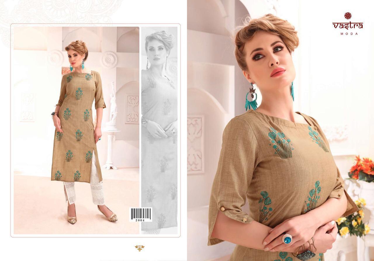 Vastra Moda Pearl Catalogue Wholesale Premium Embroidery Work Kurtis Collection Wholesale Online Dealer In Surat