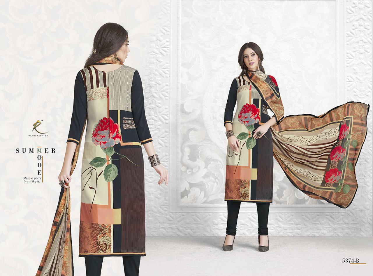 Rakhi Fashion Candy Long Suit Pure Crape Suits Collection Online Wholesale Surat