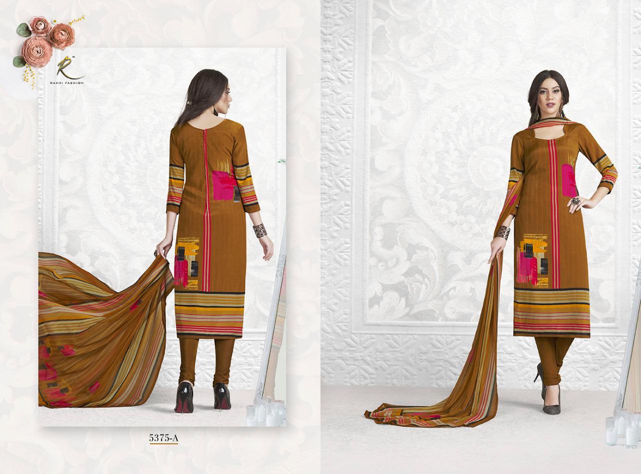 Rakhi Fashion Candy Long Suit Pure Crape Suits Collection Online Wholesale Surat