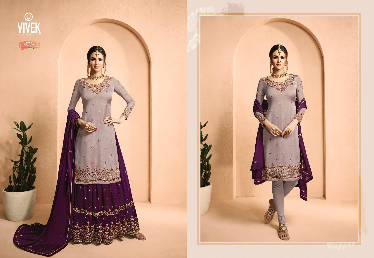 Vivek Fashion Ameen Vol 5 Satin Georgette Bridal Wear Wholesale Salwar Suits Collection Online Surat