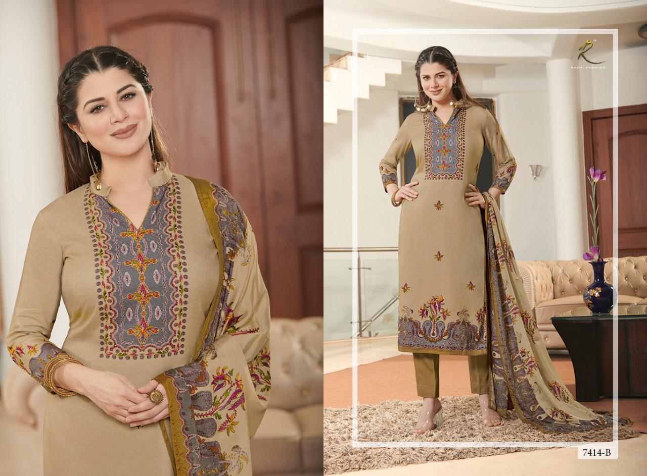 Rakhi Fashion Lenora Pure Viscous Pashmina Digital Prints Suits Winter Collection Wholesale Rates Surat