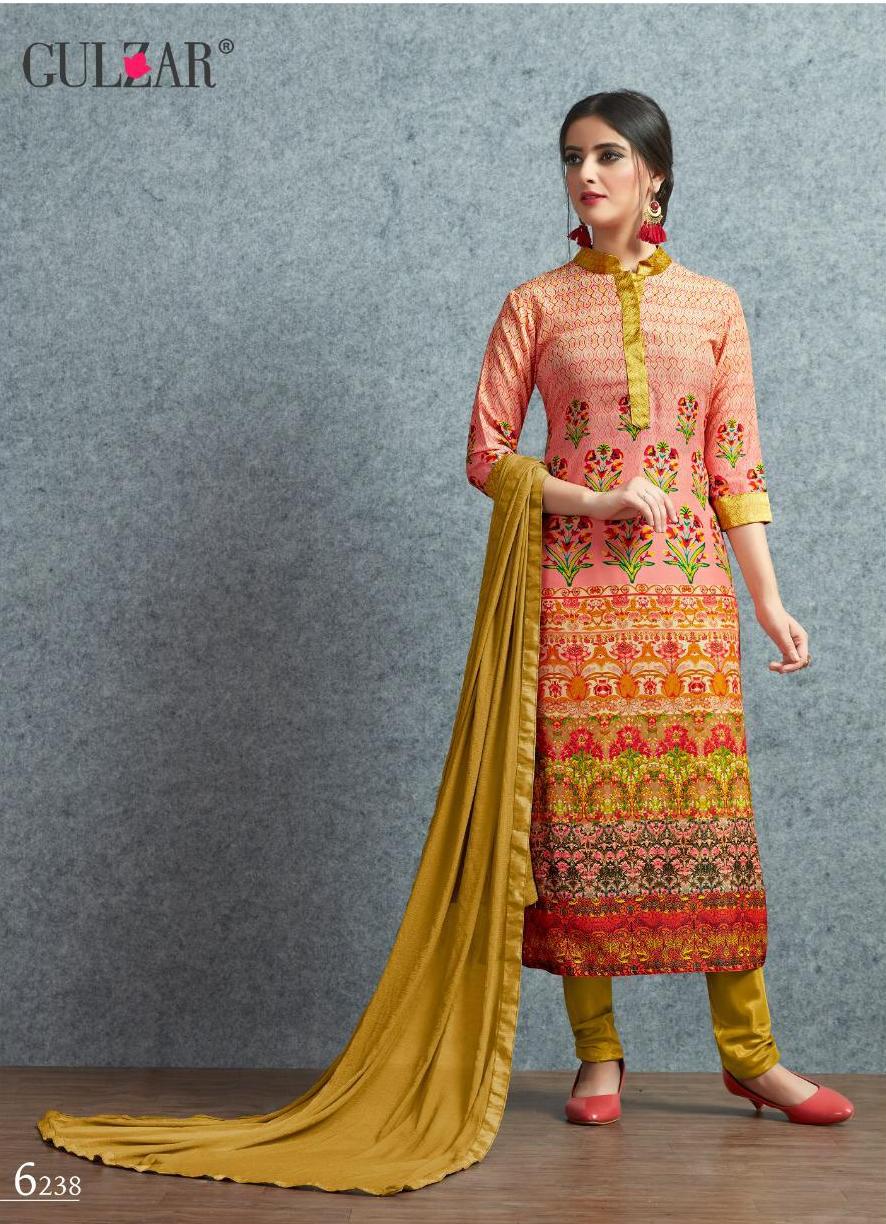 Gulzar Print Pitara 6231-6238 Series Muslin Silk Prints Dress Material Collection Wholesale Supplier Surat