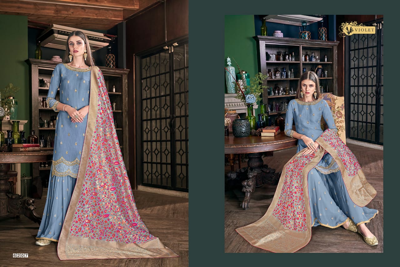 Swagat Violet 6201-6214 Series Exclusive Bridal Wear Salwar Kameex Collection Wholesale Rates Supplier Surat