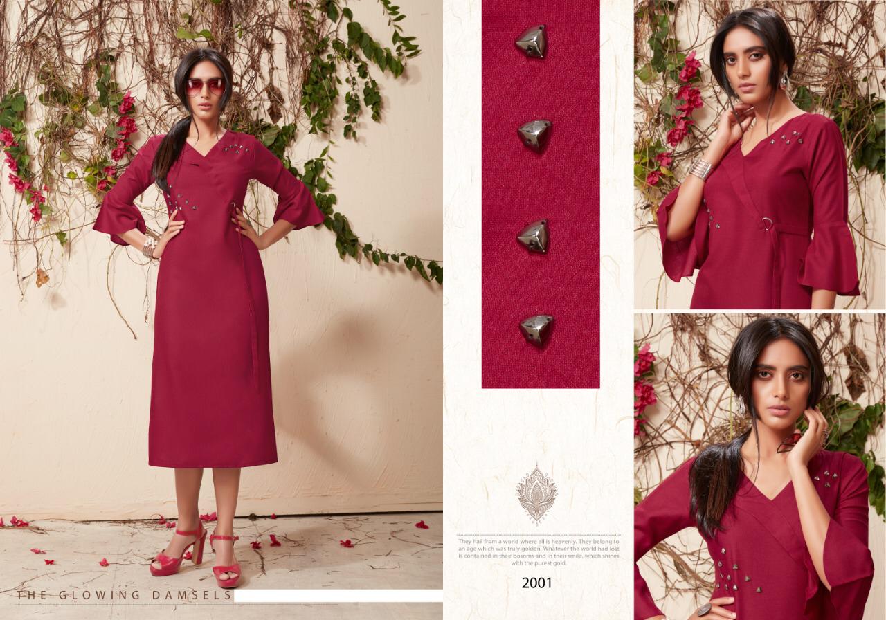 Amber Vol 2 Vastra Moda Exclusive Viscous Premium Wholesale Kurtis Collection From Surat