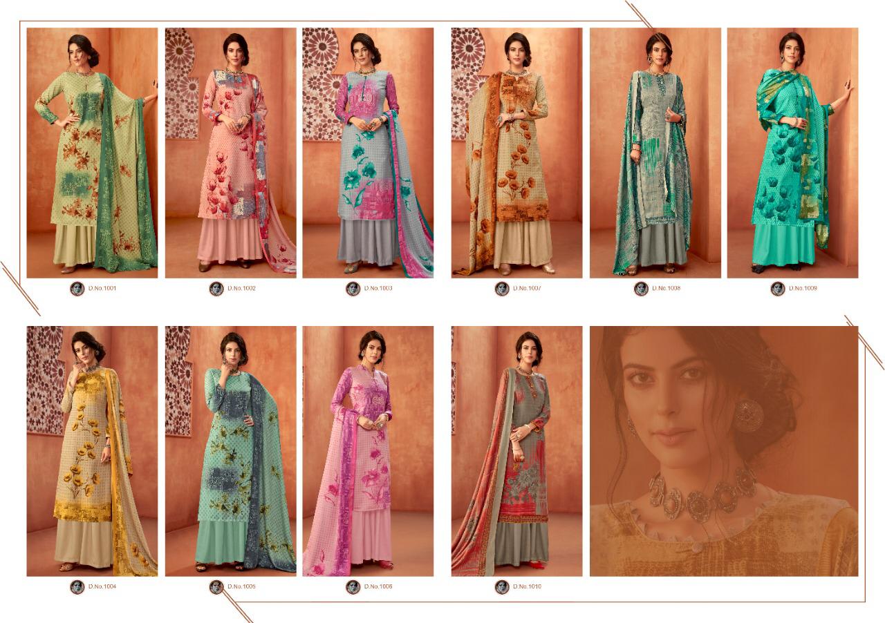 Kapil Fab Rangat Pashmina Prints Wholesale Rates Suits Collection Online Surat