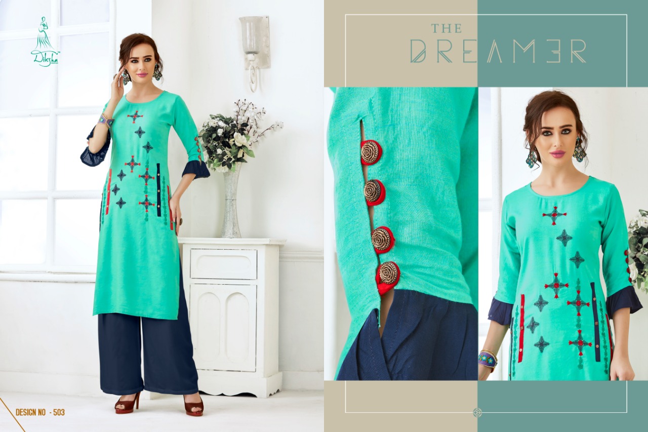 Diksha Fashion Maahi Vol 5 Fancy Rayon Silk Heavy Embroidery Kurtis Collection Wholesale Price Surat