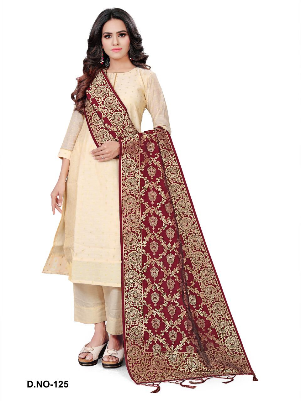 Mrigya Presents Banarasi Dupatta Fancy Dress Material Collection Wholesaler