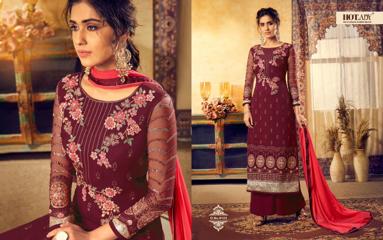 Hotlady Mishti Vol-2 6121-6128 Series Party Wear Straight Designer Wear Suits Collection Wholesale Rate Surat