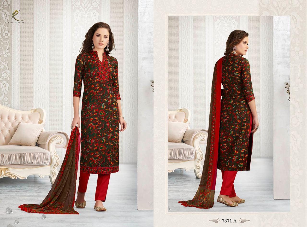 Rakhi Fashion Winter Class 7368-7372 Series Pashmina Suits Collection Surat
