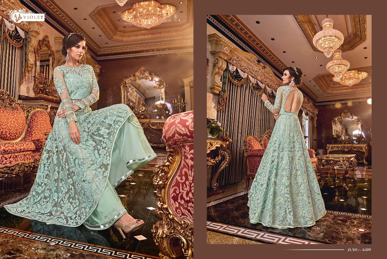 Swagat Violet Snowwhite 6301-6312 Series Heavy Bridal Wear Salwar Kameez Wholesale Rates Surat
