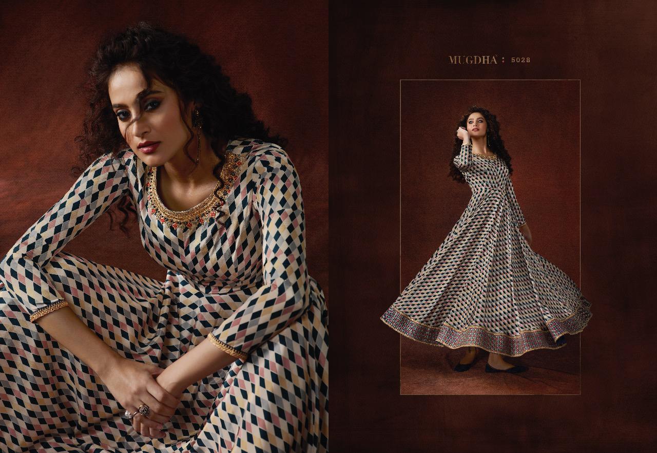 Mugdha Elite Vol 3 5024-5030 Series Party Wear Long Gown Collection Wholesale Rate Price Dealer Surat