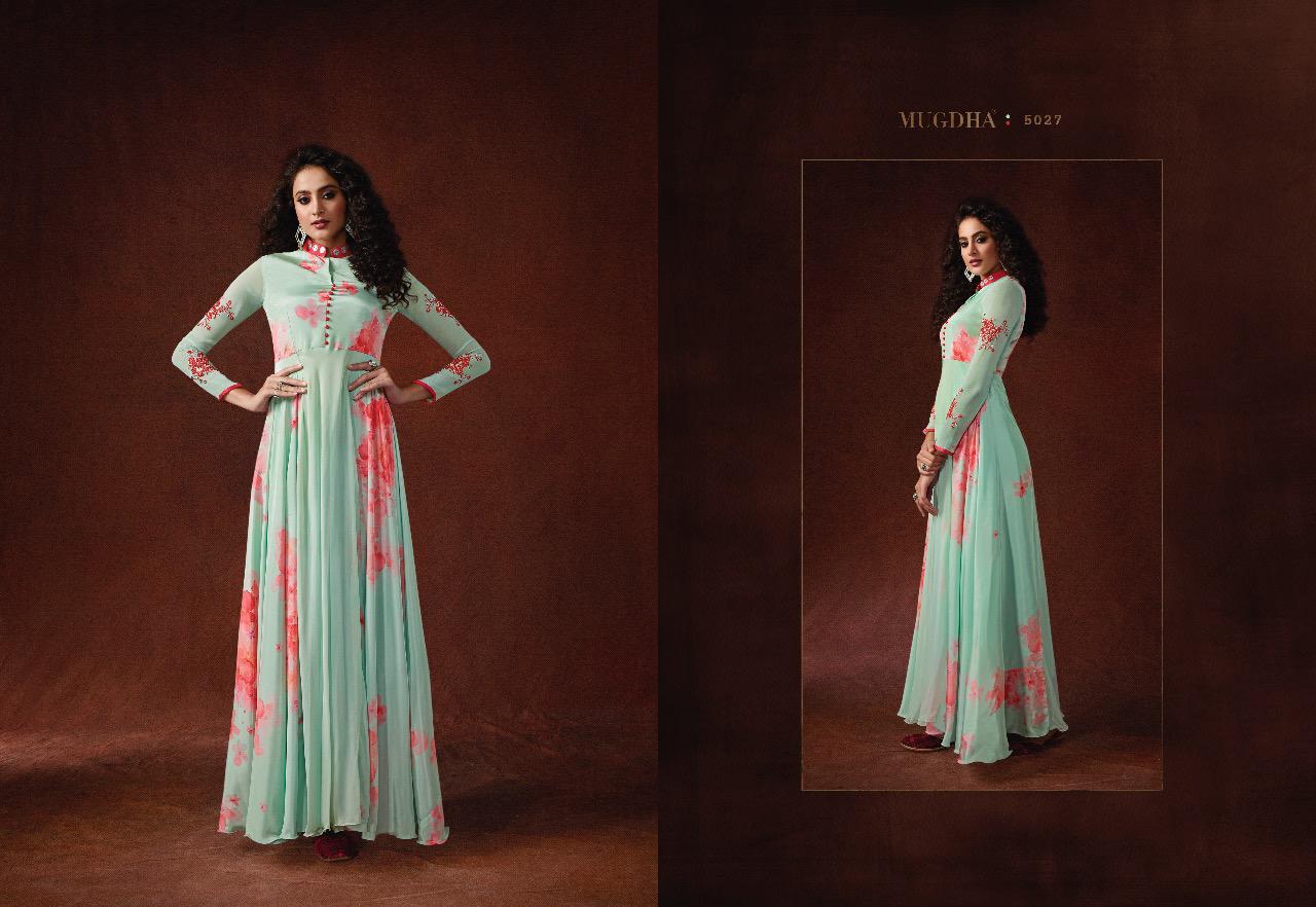 Mugdha Elite Vol 3 5024-5030 Series Party Wear Long Gown Collection Wholesale Rate Price Dealer Surat