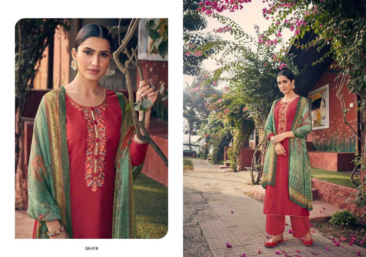 Angroop Plus Emerald 018-023 Series Cotton Prints Dress Material Collection Wholesale Supplier