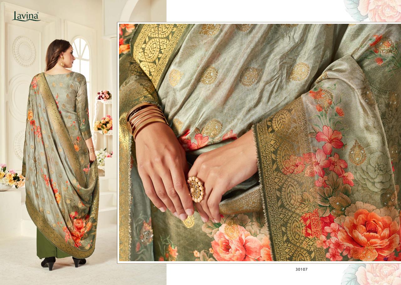 Lavina Vol-30 30101-30107 Series Pure Dola Fancy Dress Material Collection Wholesale Surat