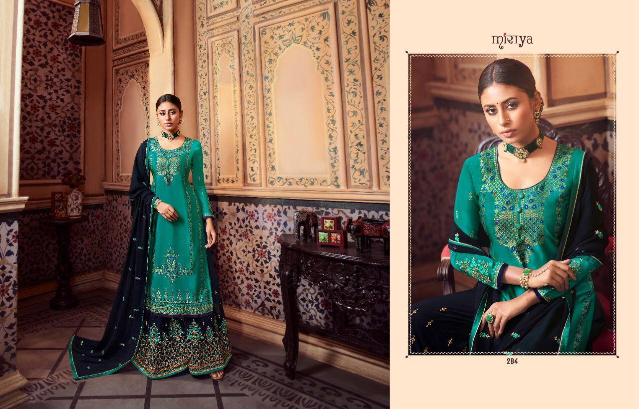 Buy Aarav Trendz Miraya Vol-11 282-286 Series Party Wear Sharara Suits Wholesale Collection
