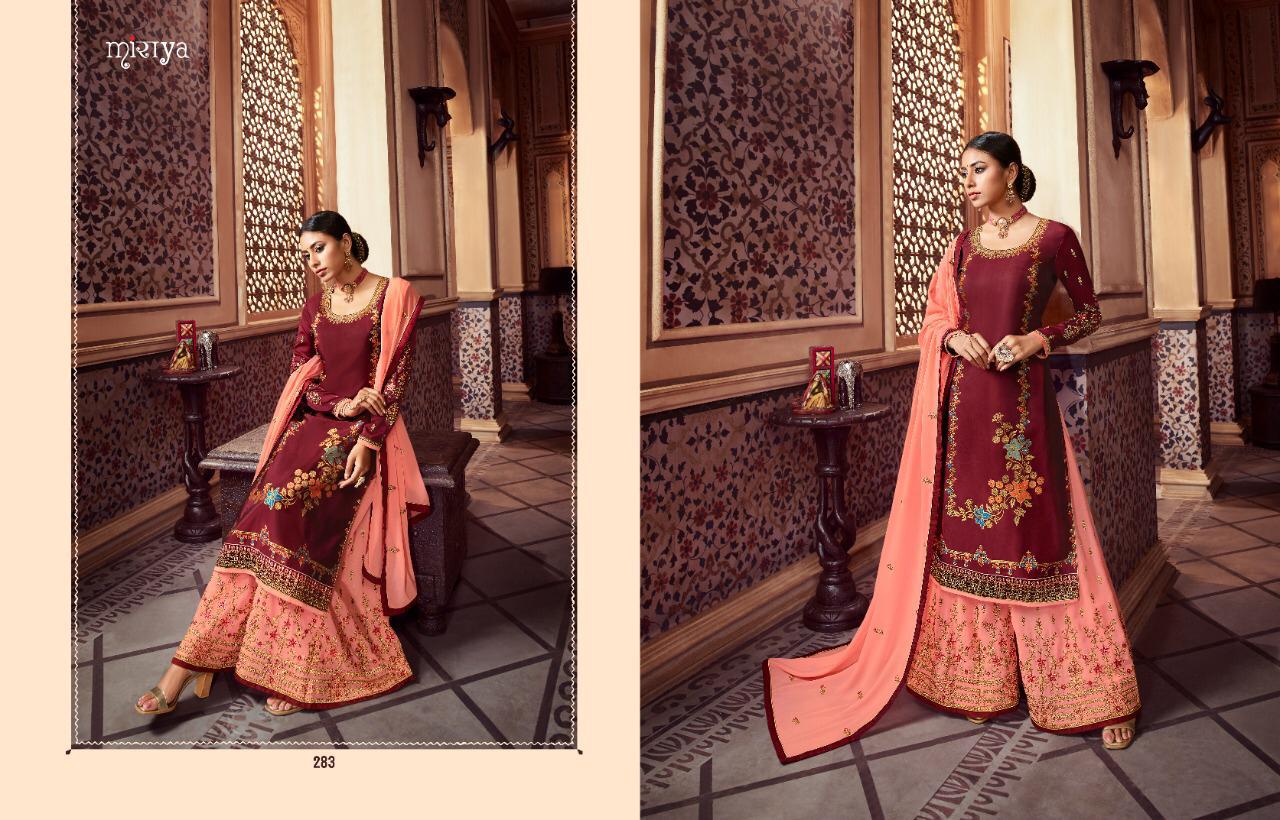 Buy Aarav Trendz Miraya Vol-11 282-286 Series Party Wear Sharara Suits Wholesale Collection
