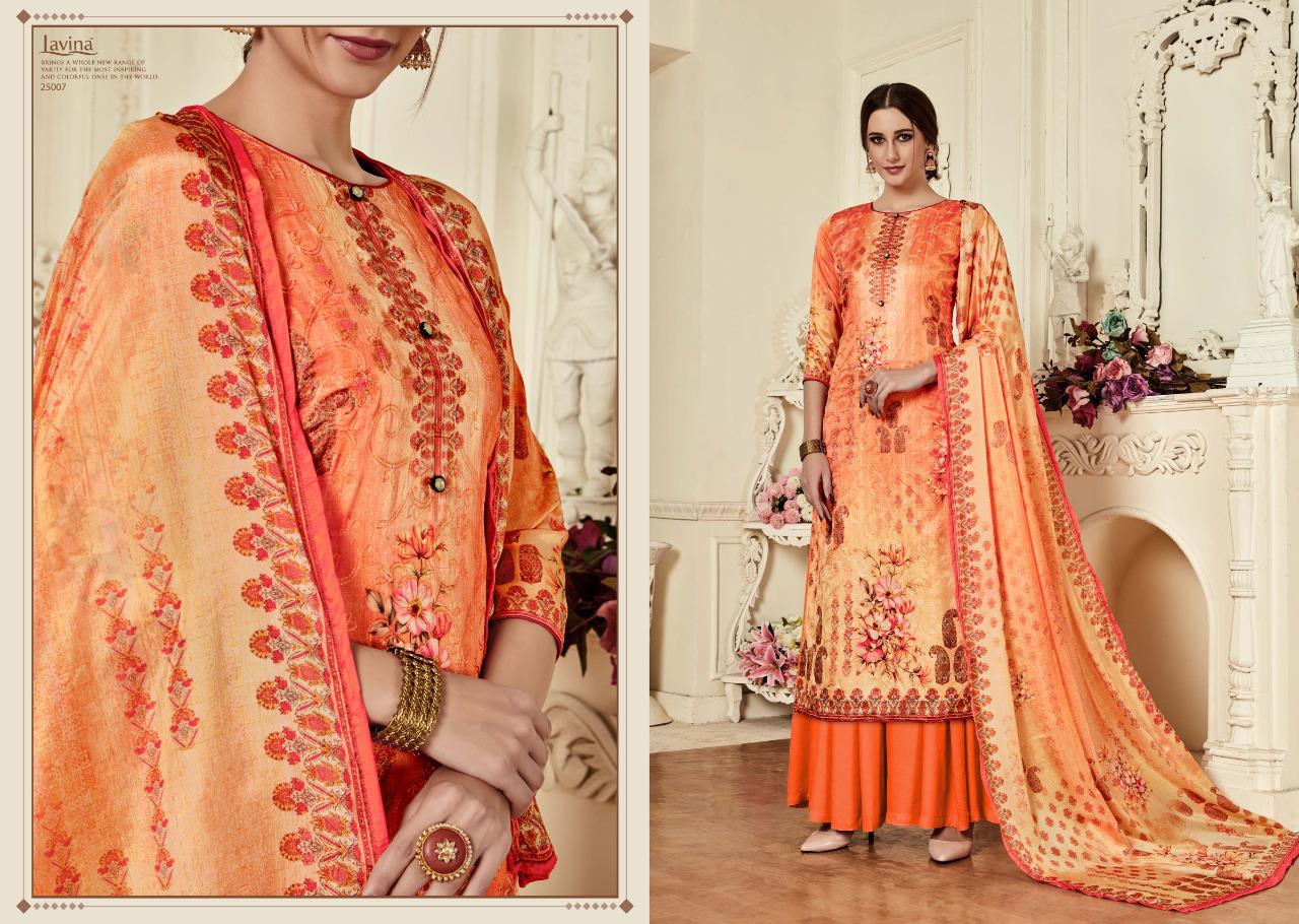 Lavina Vol-25 25001-25007 Series Fancy Work Suits Collection Wholesale Dealer In Surat