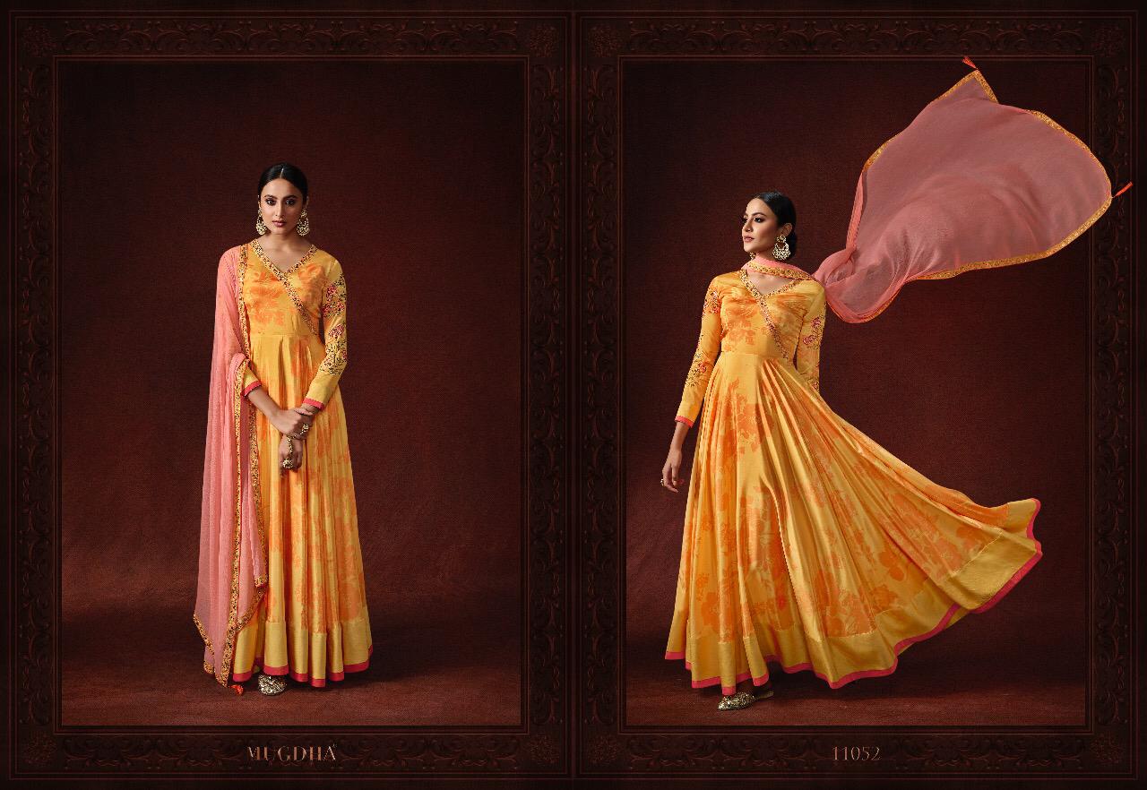 Mugdha Malaika 11050-11053 Series Wholesale Party Wear Long Salwar Suits Collection Wholesale Supplier From Surat