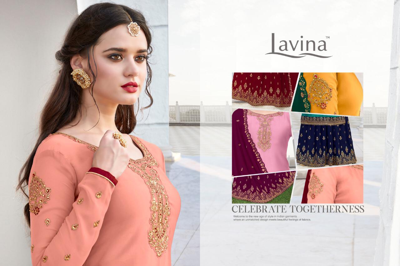 Lavina Vol-97 Nx 97001-97005 Series Georgette Designer Sharara Suits Collection Wholesale Surat
