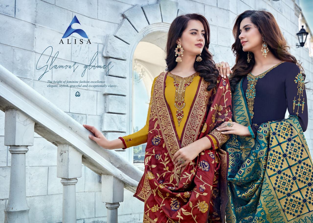 Amira Banaras Vol-11 Alisa 3901-3906 Series Georgette Salwar Suits Online Wholesaler