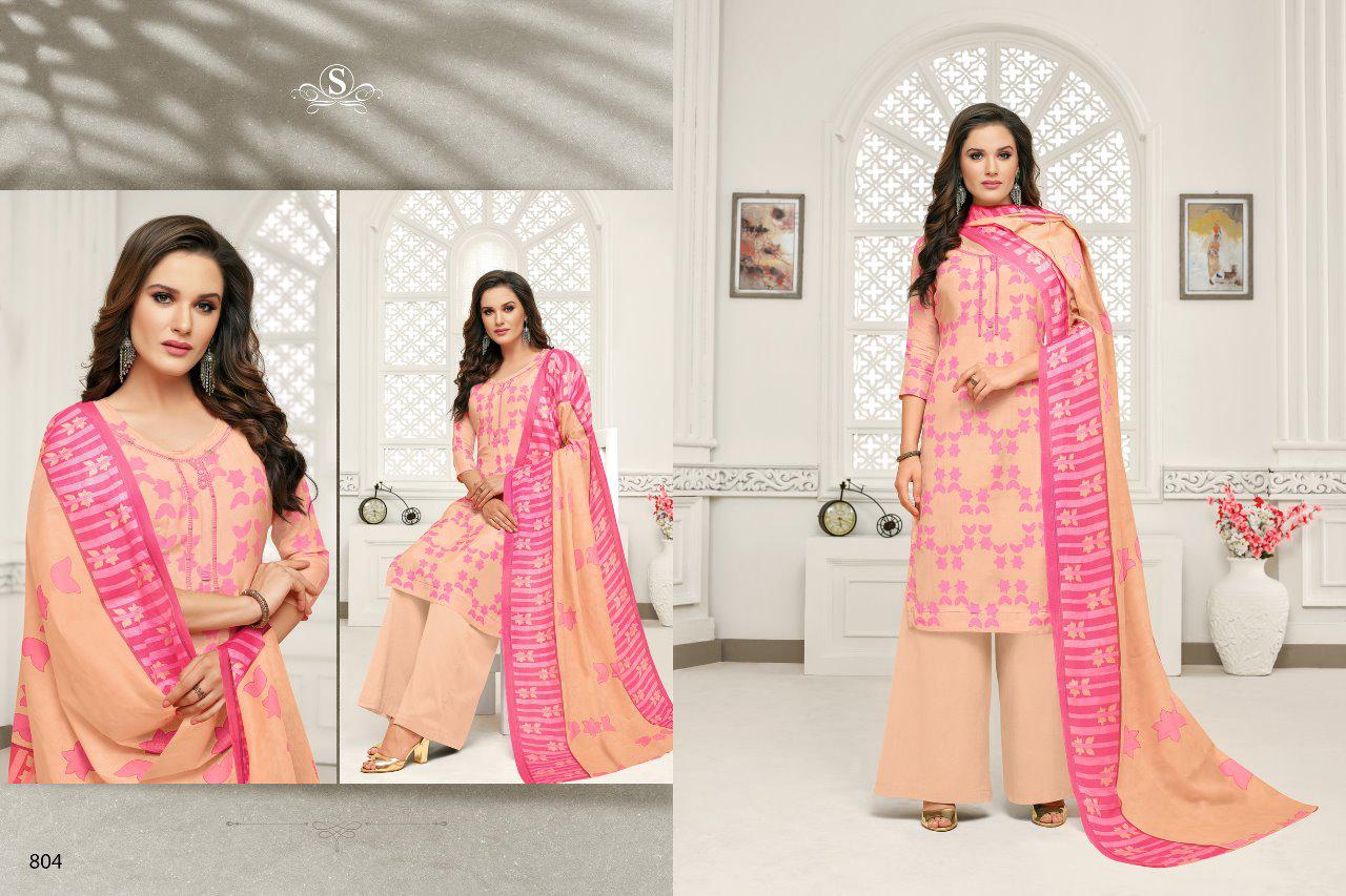 Samaira Fashion Adaah 801-808 Series Cotton Dress Material Wholesale Suppliers In Surat