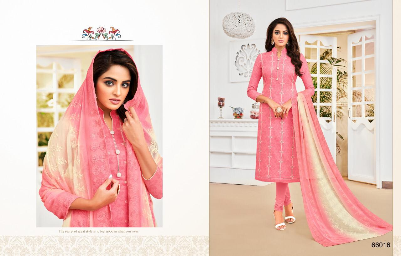 Kapil Trendz Royalty 66006-66017 Series Cotton Handwork Dress Material Collection Wholesale Rates At Surat
