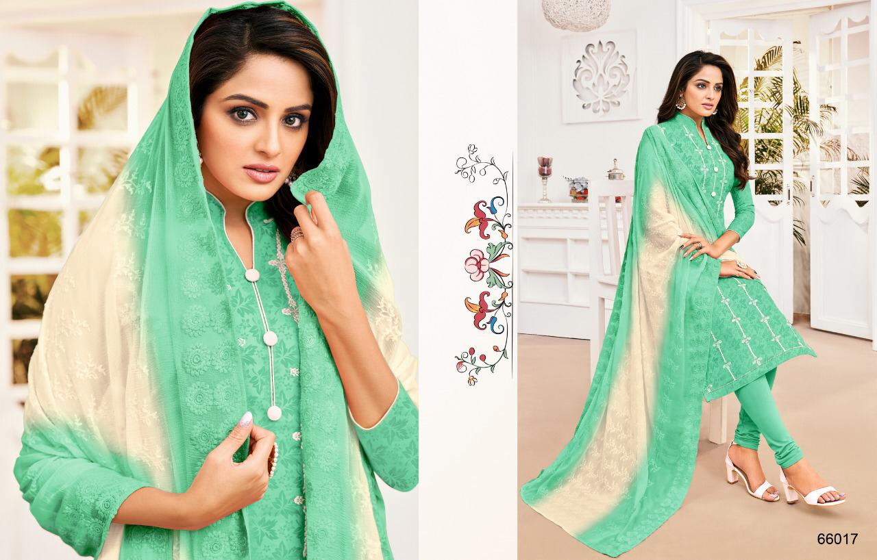 Kapil Trendz Royalty 66006-66017 Series Cotton Handwork Dress Material Collection Wholesale Rates At Surat